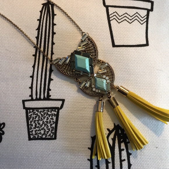 Target Jewelry - Vintage Western Inspired Yellow Tassel Necklace